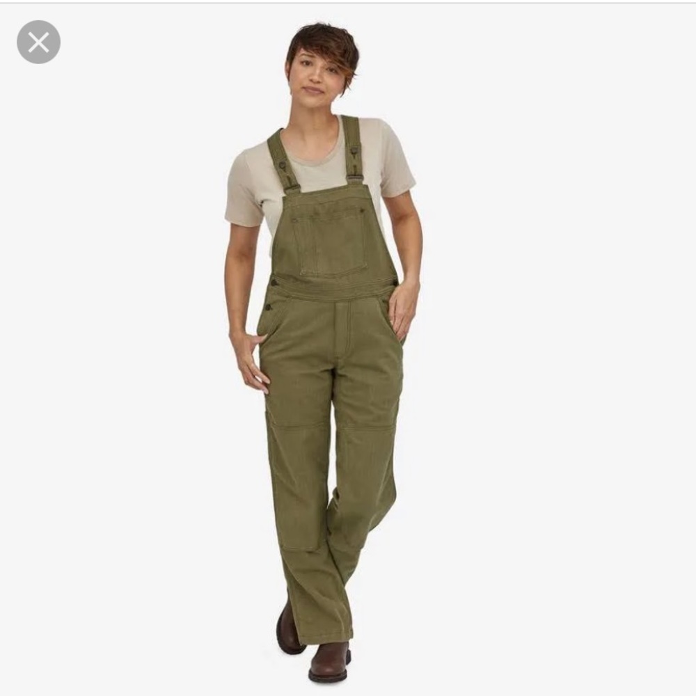 Olive/“fatigue” green Patagonia Hemp Canvas Bib Overalls